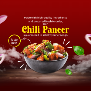 Chili Paneer Special Offer Promotional Banner For Twitter