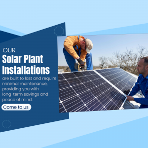 Two technicians installing solar panels on a residential roof