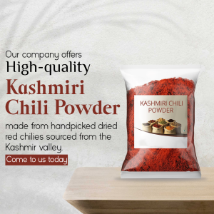 Premium Kashmiri Chili Powder Advertisement Social Media Post For Twitter