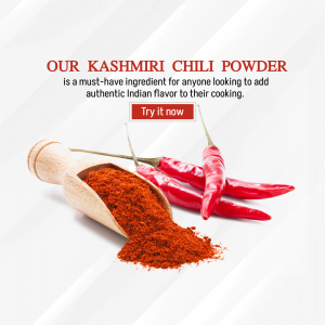 Kashmiri Chili Powder Promotional Ad Flyer For Google Business Profile