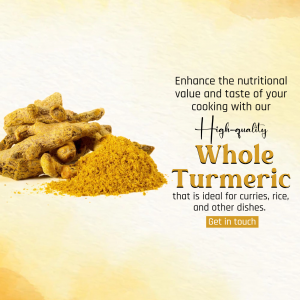 Premium Whole Turmeric Promotion Social Media Post For Facebook