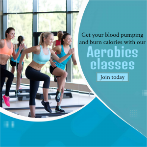 Group of women participating in a high-energy aerobics class in a fitness studio.