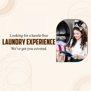 Hassle-Free Laundry Services Promotion Graphic For LinkedIn