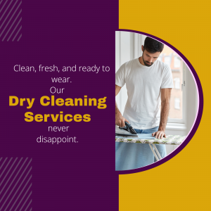 Professional Dry Cleaning Services Advertisement Branding Post For LinkedIn