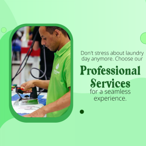 Professional Laundry Services Advertisement Promotional Banner For Telegram