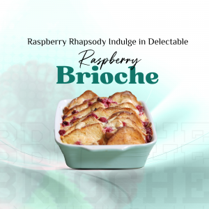 Raspberry Brioche Delight Social Media Post For Telegram