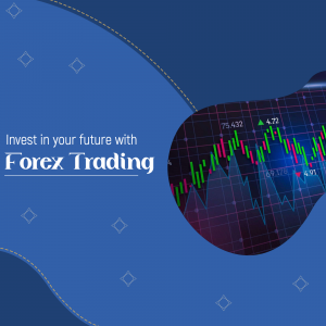 Forex trading investment concept graphic with candlestick charts