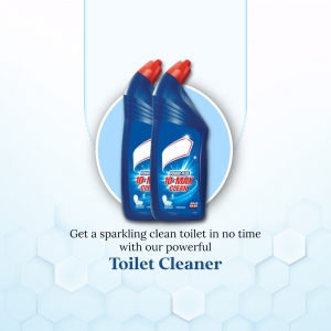 Powerful Toilet Cleaner Promotion Creative Design For WhatsApp