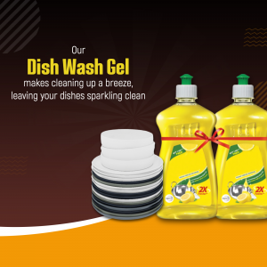 Lemon Dish Wash Gel Promotional Ad Post For Twitter