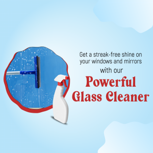 Powerful Glass Cleaner Advertisement Artwork For Instagram