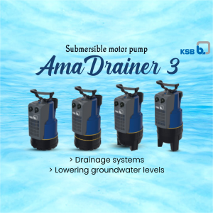 KSB AmaDrainer 3 submersible motor pump for drainage systems and groundwater lowering