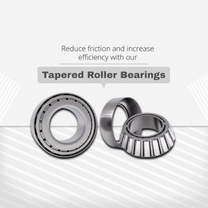 High-performance tapered roller bearings showcased for industrial machinery applications