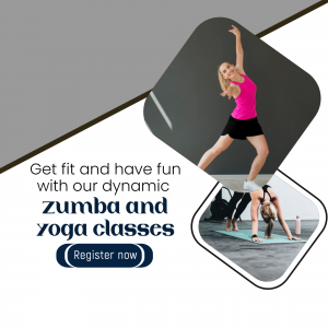 Zumba And Yoga Fitness Classes Flyer For Instagram