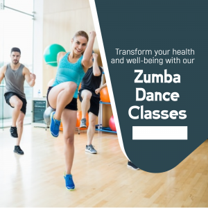 Zumba Dance Classes Promotional Social Media Graphic Flyer For Twitter