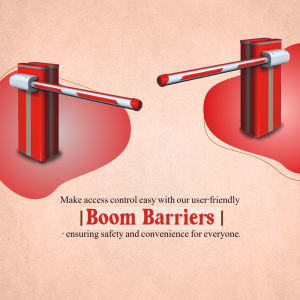 Automated Traffic Boom Barriers Business Poster For Threads