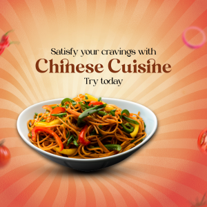 Chinese Cuisine Promotional Social Media Post Business Poster For Twitter