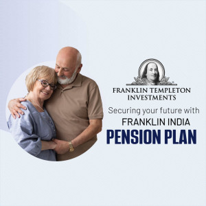 An elderly couple embracing to promote the Franklin Templeton Pension Plan for financial security.