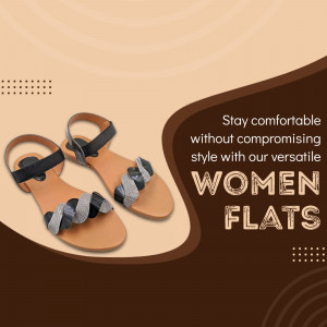 Versatile Women's Flats Promotional Ad Graphic For Pinterest