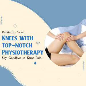 Knee Physiotherapy Treatment Promotional Banner For Threads