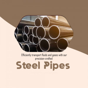 Industrial Steel Pipes Advertisement Banner For Instagram