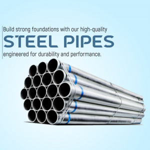 High-Quality Steel Pipes Promotional Banner For Instagram