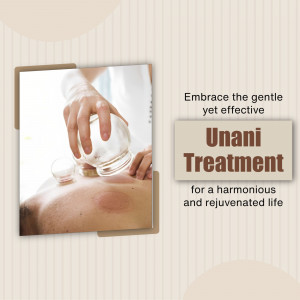 A person receiving hijama cupping therapy as a holistic Unani treatment for health and rejuvenation.