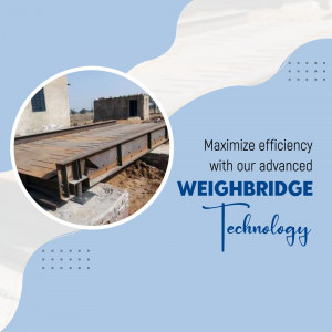 A heavy-duty industrial weighbridge installed at an outdoor facility, showcasing advanced weighing technology for efficient logistics.