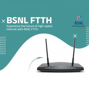 BSNL FTTH High-Speed Internet Service Creative Design For Telegram