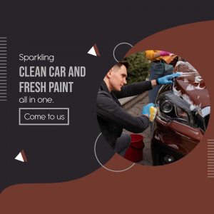 Professional Car Washing And Detailing Services Promotional Banner For Threads