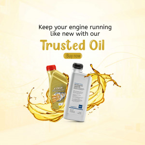 Trusted Engine Oil Advertisement Flyer For LinkedIn