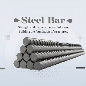 Industrial Steel Rebar Construction Materials Marketing Image For LinkedIn