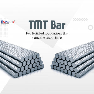 Rapid TMT Bar Construction Steel Image For WhatsApp