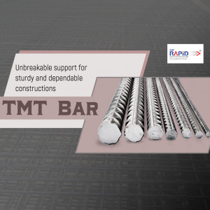 Rapid TMT Bars For Construction Promotional Banner For Pinterest