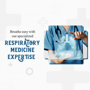 Medical professional demonstrating respiratory medicine expertise with lung hologram