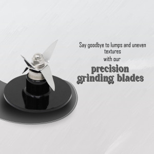 Stainless steel blender grinding blade assembly for smooth textures
