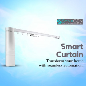 Synxgen smart curtain track and motor system for home automation