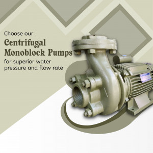 An industrial Centrifugal Monoblock Pump used for enhancing water pressure and flow rate.