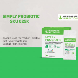 Herbalife Simply Probiotic SKU 025K packaging and sachet