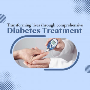 A doctor testing a patient's blood sugar levels using a glucose monitor for diabetes management.