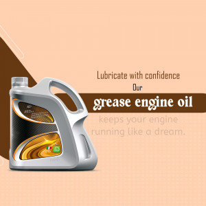 Premium Grease Engine Oil Ad Promotional Banner For Pinterest