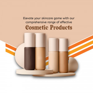 Cosmetic Skincare Product Range Banner For Telegram