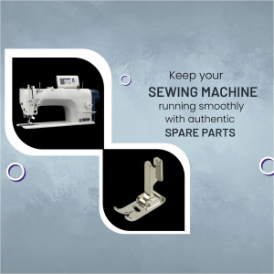 Professional sewing machine and a metal sewing machine presser foot component