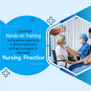 A nurse training a patient in a healthcare setting