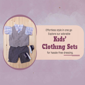 An adorable boy's clothing set consisting of a grey vest, plaid shirt, shorts, and matching shoes laid out on a wooden surface.