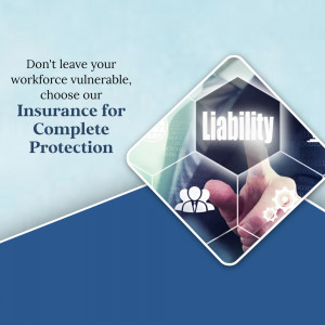 Business hand touching a digital interface labeled Liability representing corporate insurance protection
