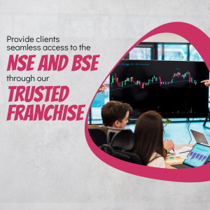 Business professionals analyzing stock market charts to provide NSE and BSE access through a trusted franchise