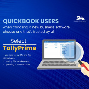 TallyPrime business software promotion for Quickbook users