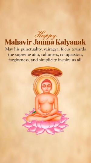 Mahavir Janma Kalyanak Greeting Status Post For Instagram