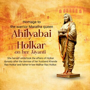 Ahilyabai Holkar Jayanti Tribute Creative Design For Facebook