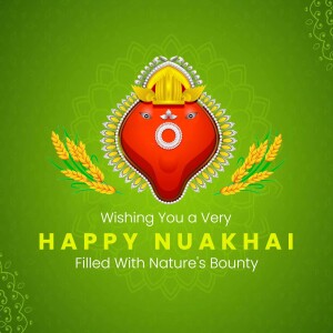 Happy Nuakhai Festival Greeting Flyer For Pinterest